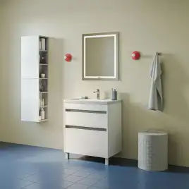 Тумба с раковиной IDDIS Zodiac X 70, напольная, Белая, ZDX70WFi95K