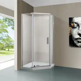 Душевой уголок Vincea Stresa 90х90 VSP-1S900CL, дверь распашная, профиль хром, стекло прозрачное