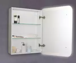 Зеркало-шкаф AZARIOФиджи 60 602х800х140 c подсветкой и диммером + часы (LED-00002363)