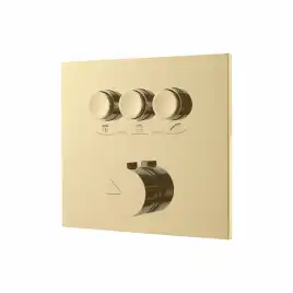 Смеситель для ванны и душа Vincea VSCV-431BG4 встраиваемый, трехфункциональный, брашированное золото