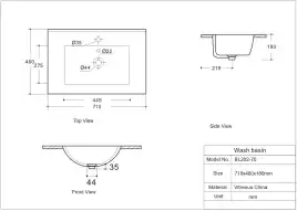 Раковина Aquanet Flow 70, белая, 347430