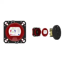 Смеситель для душа Vincea VSCV-322T-MMB встраиваемый  двухфункциональный, термостатический, черный