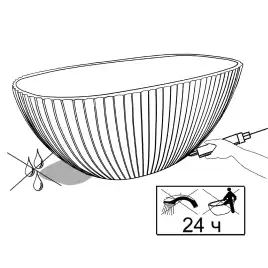 Ванна из литьевого мрамора  Aqua de Marco Sapphire 170х85х61 Solid Perfection 1170WSAPP_SOL, Белая матовая