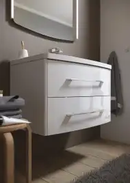 Тумба с раковиной подвесная Aqwella 5 Stars Neringa 80 см, NER0108, цвет Белый