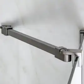 Шторка на ванну AVS Асти Дуо 100 см правая профиль оружейная сталь, прозрачное стекло, 803-0016-150-5545R-WS-T