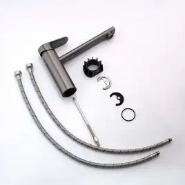 Смеситель для кухни Aquatek Ника AQ1880BGM, Оружейная сталь