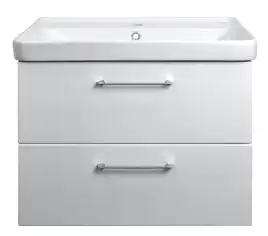 Тумба с раковиной Azario Ника 80 CS00080145, подвесная, Белая глянцевая