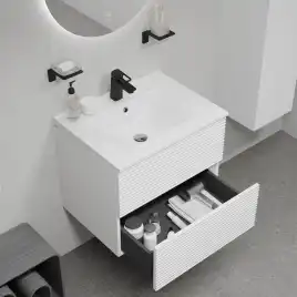 Тумба с раковиной IDDIS Bild 60, подвесная, Белая, BIL60W0i95K