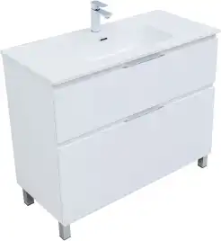 Тумба под раковину Aquanet Алвита New 100 напольная, белый матовый, 344135