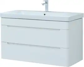 Тумба под раковину Aquanet София 105 белый глянец (2 ящика) 274116