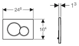 Клавиша смыва Geberit Sigma 01 115.770.DW.5 Черная глянцевая