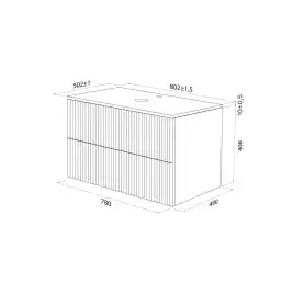 Тумбасо столешницей IDDIS Aiger 80, подвесная, Белая, AIG80W0i95K