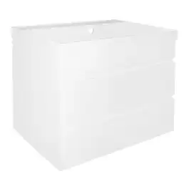 Тумба с раковиной Azario Эстима 60 CS00094582, подвесная, Белая глянцевая