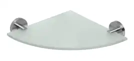 Полочка стеклянная угловая 24,4 см BEMETA NEO Нержавеющая сталь 104102015