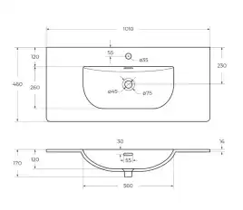 Тумба под раковину BelBagno UNO-1000-2C-SO-VO подвесная, Еловый Матовый