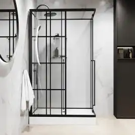 Душевая кабина Niagara Standart 100х80х225 ST100/80/15QL/KL/BKT низкий поддон, без гидромассажа