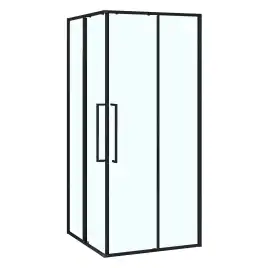 Душевой уголок Azario 100х100 AZ-R43-100-MB-CL, профиль черный матовый, стекло Прозрачное