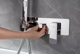 Смеситель для ванны с душем Allen Brau Infinity 5.21007-00 встраиваемый, с внутренней частью, Хром