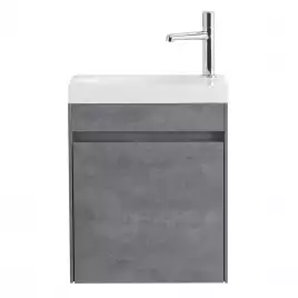 Тумба под раковину BelBagno PIETRA MINI-460-1A-SO-SCM-R подвесная Stucco Cemento