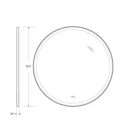 Зеркало Cezares CZR-SPC-CADRO-900-LED-TCH-WARM