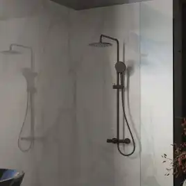 Душевая система  Vincea Rondo VSFS-1R1MB VSFS-1R1MB для ванны с изливом, черный матовый