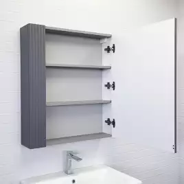 Зеркало-шкаф Comforty Лима 70 Антрацит, 00-00004891
