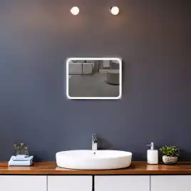 Зеркало с подсветкой AVS Байкал 100x80 см, антипар