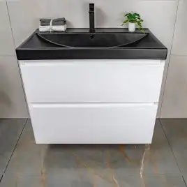 Тумба с раковиной AVS Гармония 80 белая, N821-07-800WG-02-810BM