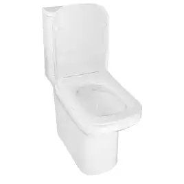Унитаз напольный Azario Wandy AZ-56D безободковый, с бачком и сидением микролифт, Белый глянцевый