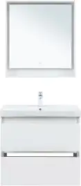 Тумба под раковину Aquanet Милан 80 белый глянец, подвесная, 336369