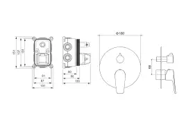 Смеситель для ванны Aquatek Бетта AQ1147BGM, Оружейная сталь