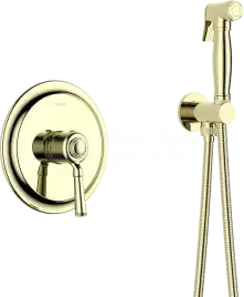 Гигиенический душ со смесителем Aquatek AQ1519PG однорычажный, Золото