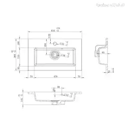 Тумба с раковиной FAURAplus САНТЕЛЬМО СЛИМ 60-2 напольная (Раковина IZI керамическая, узкая) Белая