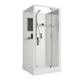 Душевая кабина Niagara Standart 90х90 ST90/15Q/BK низкий поддон, белый профиль, без крыши