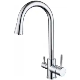 Смеситель для кухни Aquatek Вега AQ1085CR с подключением к фильтру с питьевой водой, Хром