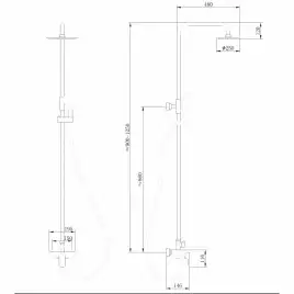 Душевая стойка ABBER Weiss Insel AF8020 без излива, хром