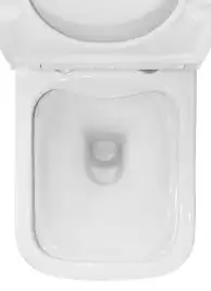 Унитаз-компакт Azario VARO AZ-2171-1 напольный, безободковый, в комплекте с бачком и сиденьем микролифт, Белый глянцевый