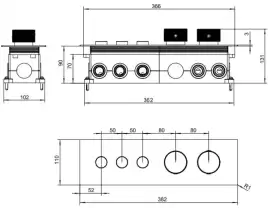 Смеситель для ванны с душем Allen Brau Liberty 5.33003-00 встраиваемый, с внутренней частью, Хром