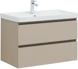 Тумба под раковину Aquanet Вега 2.0 80 бежевый, подвесная, 337943