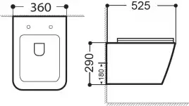 Унитаз подвесной Aquanet Rimless Tavr 2.0 W LX-1907, с сиденьем микролифтом