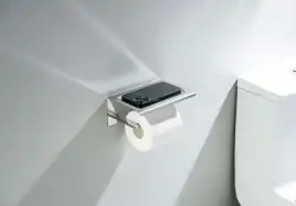 Держатель туалетной бумаги Aquatek Либра AQ4309CR с полкой, Хром