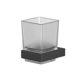 Стакан для щеток Whitecross CUBO black, CU2430BL, Черный матовый