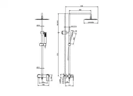 Душевая система Aquatek Лира AQ2465CR, Хром