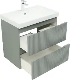 Тумба под раковину Aquanet Джейн (Flat) 70 мисти грин, подвесная, 335433