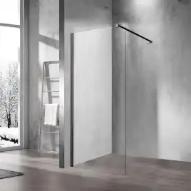 Душевая перегородка Vincea Walk IN 90 см, VSW-1H900CLB, профиль Черный, стекло Прозрачное