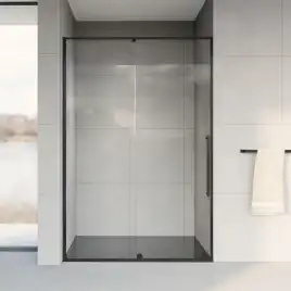 Душевая дверь Vincea Arno 120 VPS-1A120CLB, раздвижная, профиль черный, стекло прозрачное