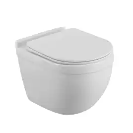 Подвесной унитаз BelBagno SENSO-TOR BB017CH-TOR/SC, безободковый, смыв торнадо с сиденьем микролифт, Белый