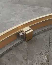 Душевой уголок CEZARES MOLVENO-RH-1-120/90-C-BORO-IV прозрачное стекло, профиль Брашированное золото