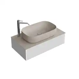 Тумба под раковину Kerama Marazzi MAGICA 90 см, MA.90.1\MGR.M подвесная, утренний серый матовый