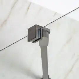 Шторка на ванну AVS Асти Дуо 100 см левая профиль оружейная сталь, прозрачное стекло, 803-0016-150-5545L-WS-T